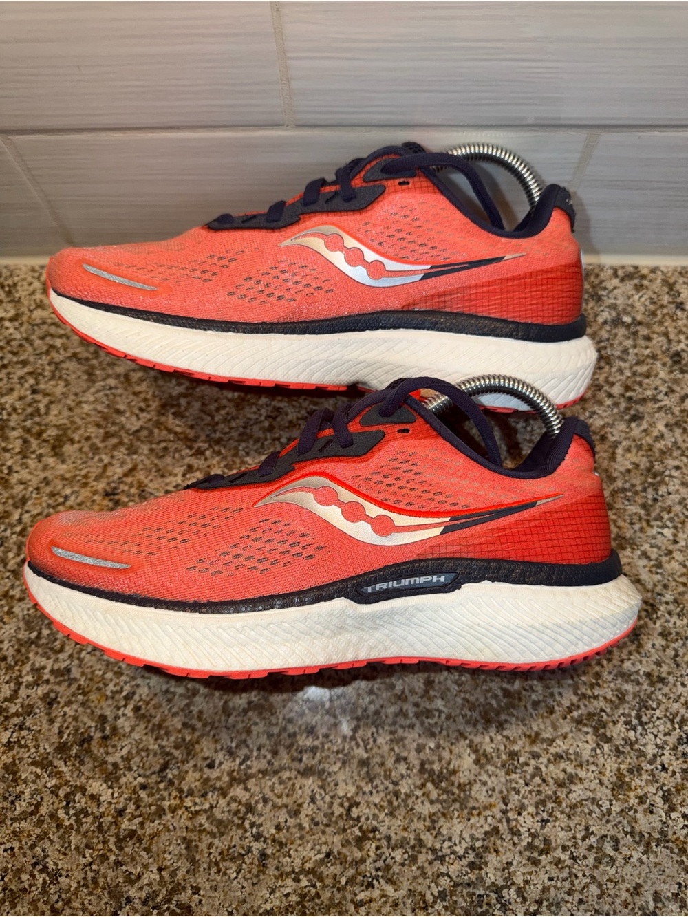 Saucony Women’s Coral and Black Running Sneakers